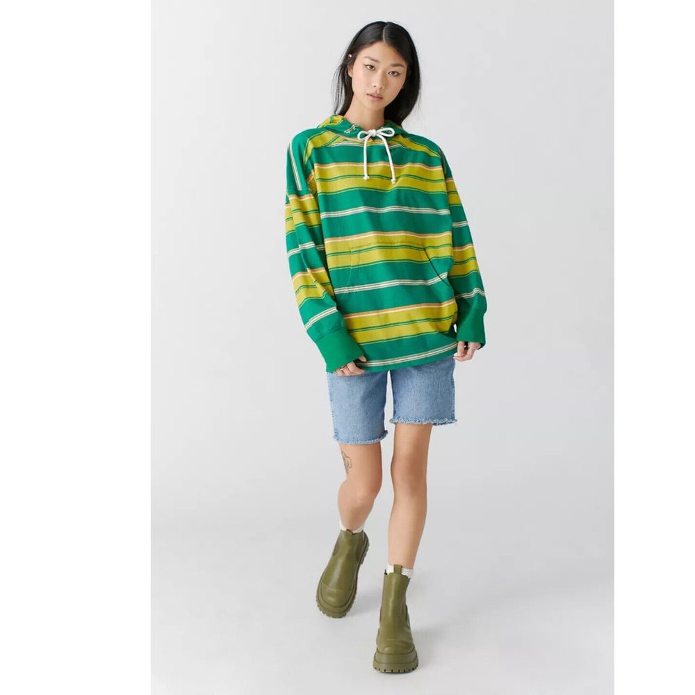 BDG Urban Outfitters UO Joshua Hooded Long Sleeve Tee Top Oversized XL - Picture 1 of 9